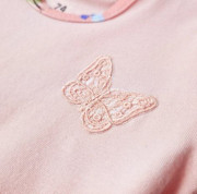 Body šaty tenké set Outlast® UPF 50+ Sv. broskyňová, motýliky