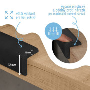 Ochranná páska penová na ochranu hrán a rohov nábytku 2 m Sipo