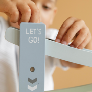 Závodná dráha s autíčkami drevená Blue Little Dutch