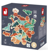 Drevené magnetky Dinosaury Dino 24 ks Janod
