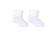Dojčenské ponožky vyhrňovacie biele Be Snazzy