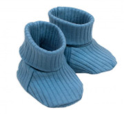 Rastúci rebrovaný overálok, čiapočka a topánočky Nature - jeans Baby Nellys