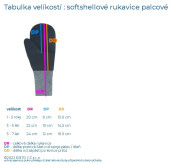 Palcové rukavice Madagaskar softshell Šedá Esito