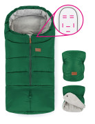 Zimný set fusak Jibot horizontal 3v1 + rukavice na kočík Jasie Petite & Mars