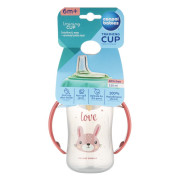 Hrnček tréningový Cute Animals so silikónovým náustkom 320 ml Canpol babies