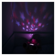 Free2Play Usínačik s hudbou a svetelnou projekciou Teddy Bear FreeON