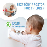 Ochranné kryty na elektrické zásuvky set 12 ks + 2x kľúče Sipo