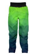 Softshellové nohavice detské Mozaika zelená Wamu