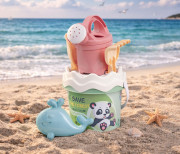 Recyklovaná pastelová sada na piesok malá - les s kanvičkou Androni