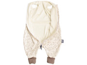 Merino spací vak bio s nožičkami králiky béžová