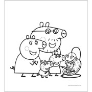 Mini omaľovánky s pastelkami Prasiatko Peppa