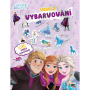 Veselé vyfarbovanie so super samolepkami Ľadové kráľovstvo