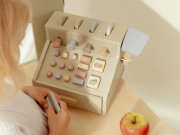 Pokladňa so skenerom a čítačkou kariet drevená Little Dutch