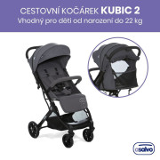 Kubic 2 cestovný kočík 0 m - 22 kg Asalvo