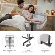 Postieľka detská polohovateľná Nestee Up2 Kinderkraft