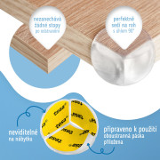 Ochrana rohov a hrán O-profil, sada 12 ks transparentná Sipo