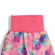 Detské tepláky s vysokým pásom Disko gule - ružové Esito