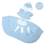 Obleček pre bábiku bábätko New Born veľkosti 35-36 cm Llorens 4dielny modrý