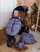 Rukavice EMMIK kvetinky Emitex MODRÉ