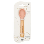 Silikónová lyžička s drevenou rukoväťou New Baby