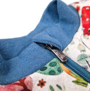 Mikina hrejivá rozopínacia béžová s muchotrávkami