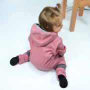 Rastúca softshellová kombinéza s fleecom Shell pink Esito