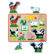 Drevené puzzle so zvukmi Zvieratá na farme Melissa & Doug