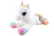 Plyšový jednorožec 80 cm biely