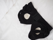 Dojčiaca podprsenka bambus Nuuma Black s vyberateľnými vložkami + prací sáčok Moniel