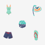 Amulety - ozdoby na topánky Amuletz Just keep swimming mix Coqui