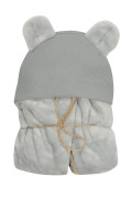 Deka s kapucňou Koala mušelínová 95 x 95 cm Babymatex Tmavo šedá