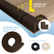 Ochranná páska penová na ochranu hrán a rohov nábytku 2 m Sipo