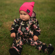 Zimná rebrovaná čiapka s uškami Color HOT pink Esito ružová