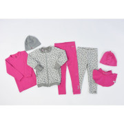 Legíny lesk - šedý melír šedý bodka