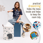 Kôš na hračky bavlnený uzatvárateľný 43 l Sipo