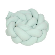 Mušelínový mantinel vrkoč 200 cm Babymatex – chránič do postieľky Mint