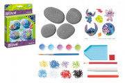 Maľovanie na okruhliaky/kamene Stitch kreatívna sada v krabičke 17,5x24,5x3,5cm
