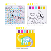 Maľovanie vodou Dinosaury 24 omaľovánok