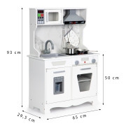 Veľká drevená kuchynka pre deti so svetlami a zvukmi + príslušenstvo