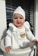 Dojčenská bavlnená čiapočka New Baby Luxury clothing biela