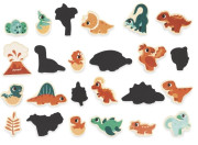 Drevené magnetky Dinosaury Dino 24 ks Janod