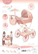 Skladací kočík pre bábiky s taškou a doplnkami Tulipe 81 cm DeCuevas