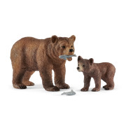 Medvedica Grizzly s mláďaťom Schleich