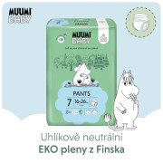 Jednorazové plienky Pants 7 XL 16-26 kg (102 ks), mesačné balenie Muumi Baby