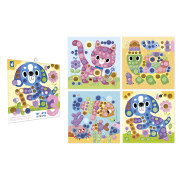 My arts&crafts Mini Okrúhle nálepky Psík a kamaráti od 3 rokov Janod