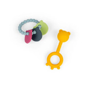 Hrkálka a hryzátko 2 v 1 a hryzací krúžok Medvedík Bigjigs Toys