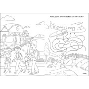 Omaľovánky A4 so samolepkami Doprava