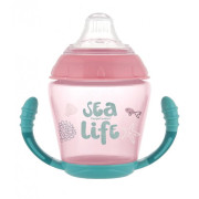 Nevylievací hrnček so silikónovým ventilom 230 ml Sea Life