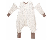 Merino spací vak s rukávmi veľ. 90 cm bio králiky béžové nohavice