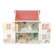Drevený domček pre bábiky s rodinou a nábytkom Janod